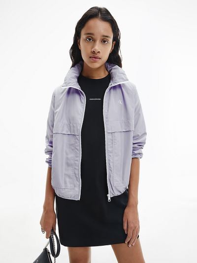 Calvin Klein Ruhák HU614601 | Calvin Klein Satin Twill Női Széldzseki Lila